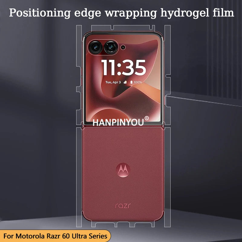 Positioning Wrap Side Edge Back Screen Protector For Motorola Razr 70 60 50 40 Ultra Pro 2025 Scratch Repair Soft Hydrogel Film