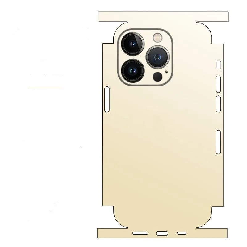 Sticker for iPhone 14 13 12 11 15 Pro XS Max XR X Plain Color Back Screen Protector  Wrap with Border Skin Stickers