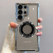 For Magsafe Plating Clear Cases For Samsung Galaxy S26 S25 S24 S23 Ultra S22 Plus S21 FE A36 A35 A34 A55 A54 A53 Magnetic Cover