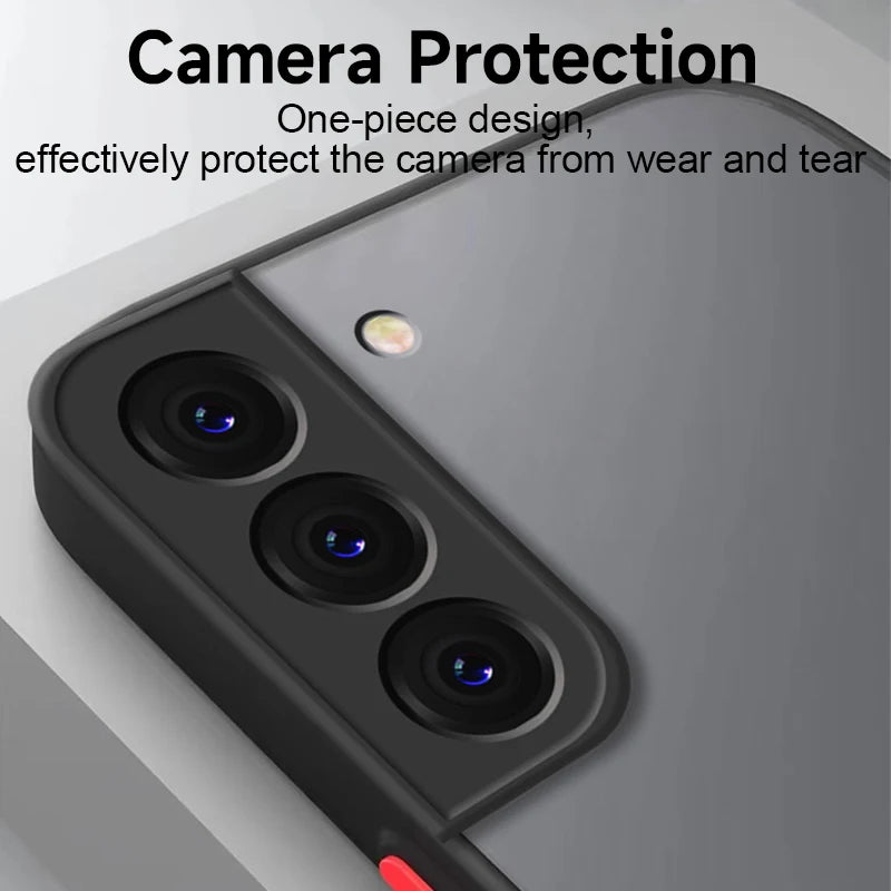 Funda Matte Clear Silicone Cover For Samsung Galaxy S25 S24 Ultra Utr S23 S22 S26 Plus S21 S20 FE 5G Shockproof Armor Hard Case
