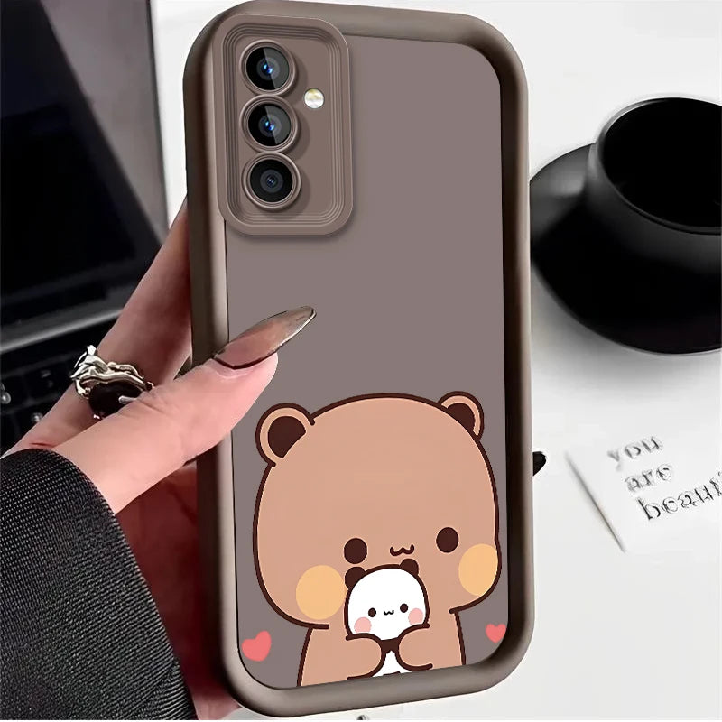 Yier Bubu Pattern Case for Samsung Galaxy S26 S25 Edge S24 Plus S23 S22 Ultra S21 S20 FE A57 A56 A55 A54 5G A53 A51 4G Cover