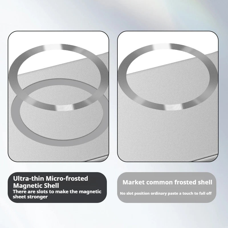 Ultra Thin Metallic Paint Magnetic For Magsafe Case For iPhone 17 Air 16 15 14 13 12 Pro Max Plus Frameless Cooling Hard Cover
