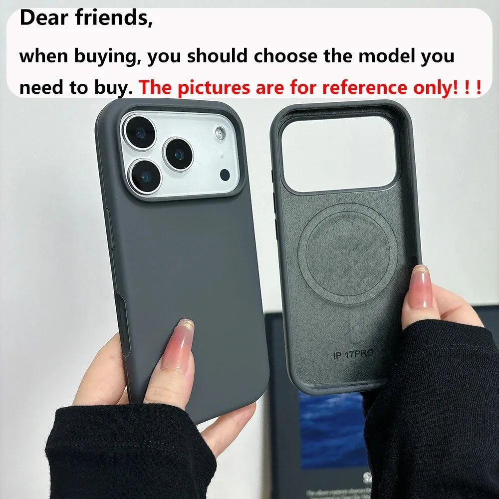 Liquid Silicone Magnetic For Magsafe Case For iPhone 17 Air 17E 16 15 14 13 12 11 Pro Max Plus Wireless Charge Matte Solid Cover