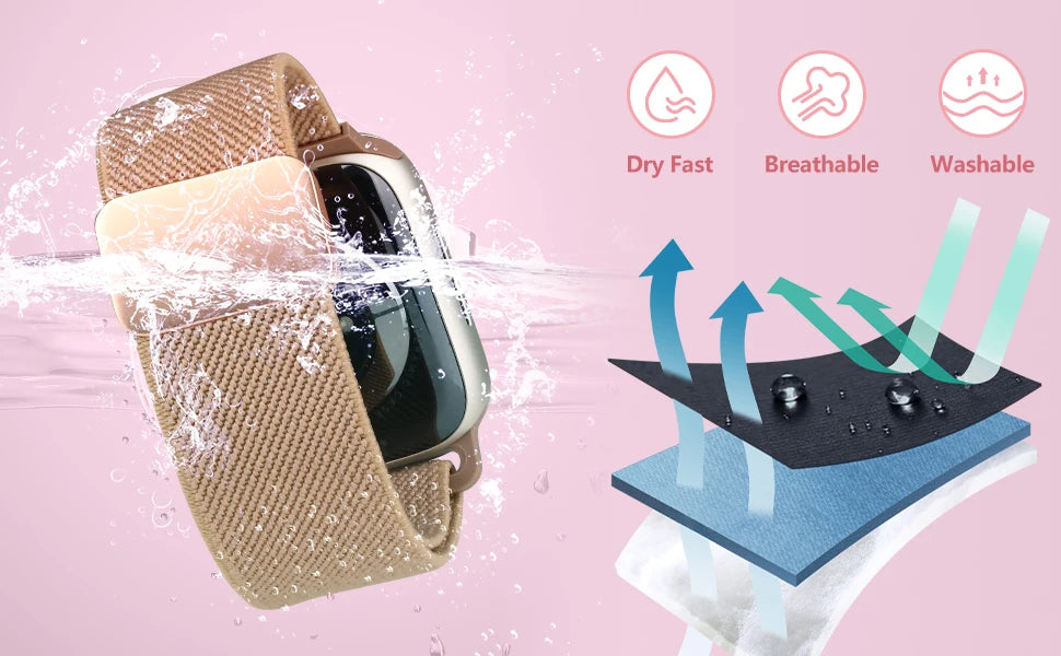 Magnetic Loop For Apple Watch Band 40mm 44mm 45mm 49mm 41mm 38 Nylon sport bracelet iwatch ultra 4 3 2 Series 12 11 10 9 8 se