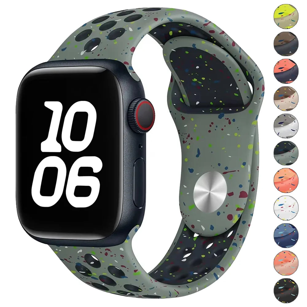 Silicone Strap For Apple Watch Band 46mm 44mm 42mm 45mm 41mm 40mm Ultra 3 2 49mm Bracelet Correa iWatch Series 11 10 9 8 7 SE 3