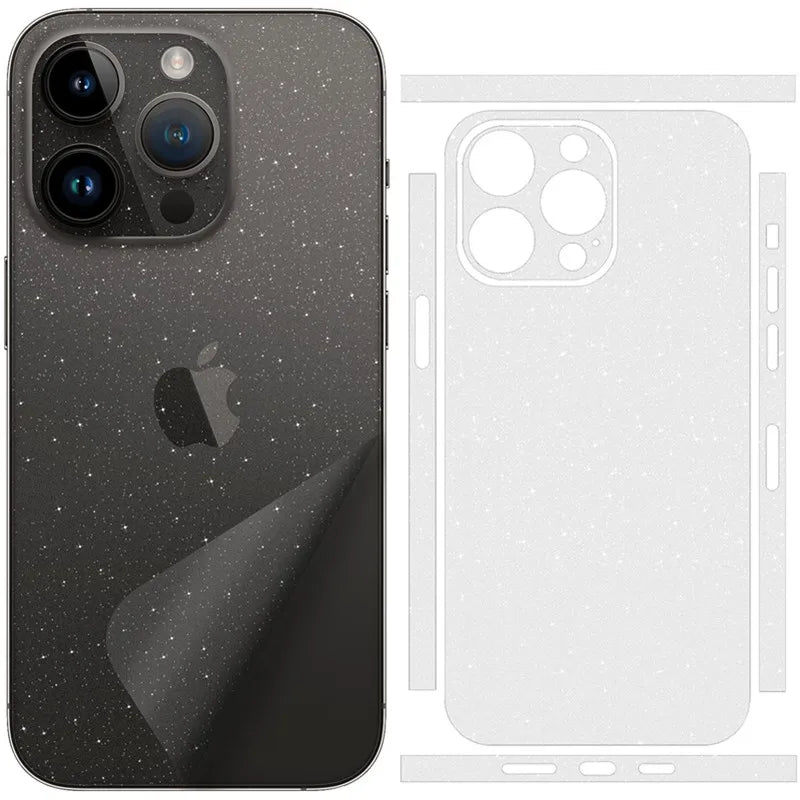 Tear Down Glitter Sparkle Skin for IPhone 17 Air 16 15 14 13 Pro Max Plus Back Screen Protector Cover Change Color Sticker Film