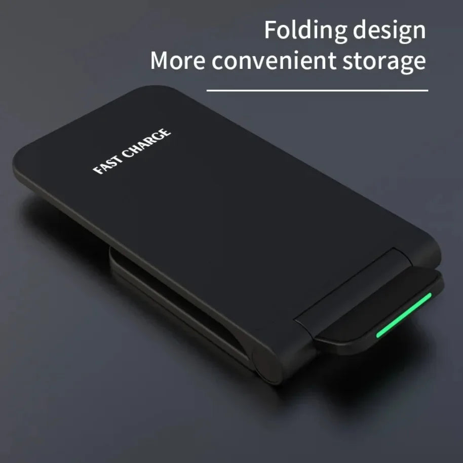 Wireless Charger Stand Pad for iPhone 17 16 15 14 13 12 Pro Samsung Xiaomi Phone Chargers Induction Fast Charging Dock Station