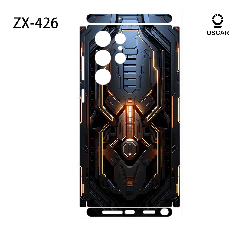 Colorful Decal Skin for Samsung Galaxy S23 S25Ultra Plus S26 S24Ultra Back Screen Protector Cover Wrap Stones Sticker