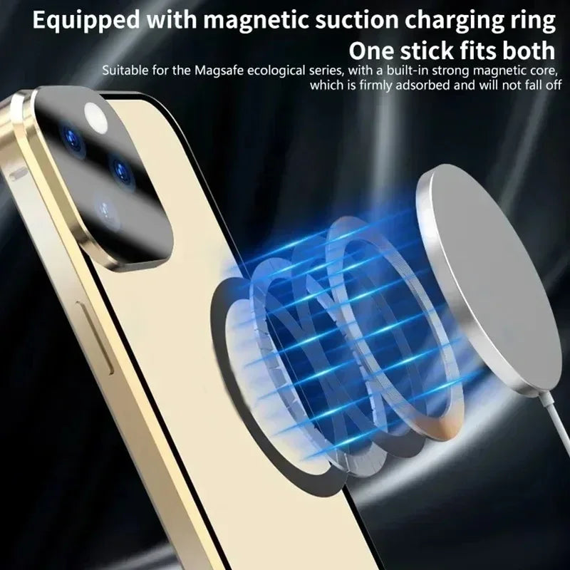 Metal Magnetic Case For Magsafe iPhone 17 Pro Max 16 15 14 13 12 Pro Max Plus Lens Protection Double Sided Glass Snap Lock Cover