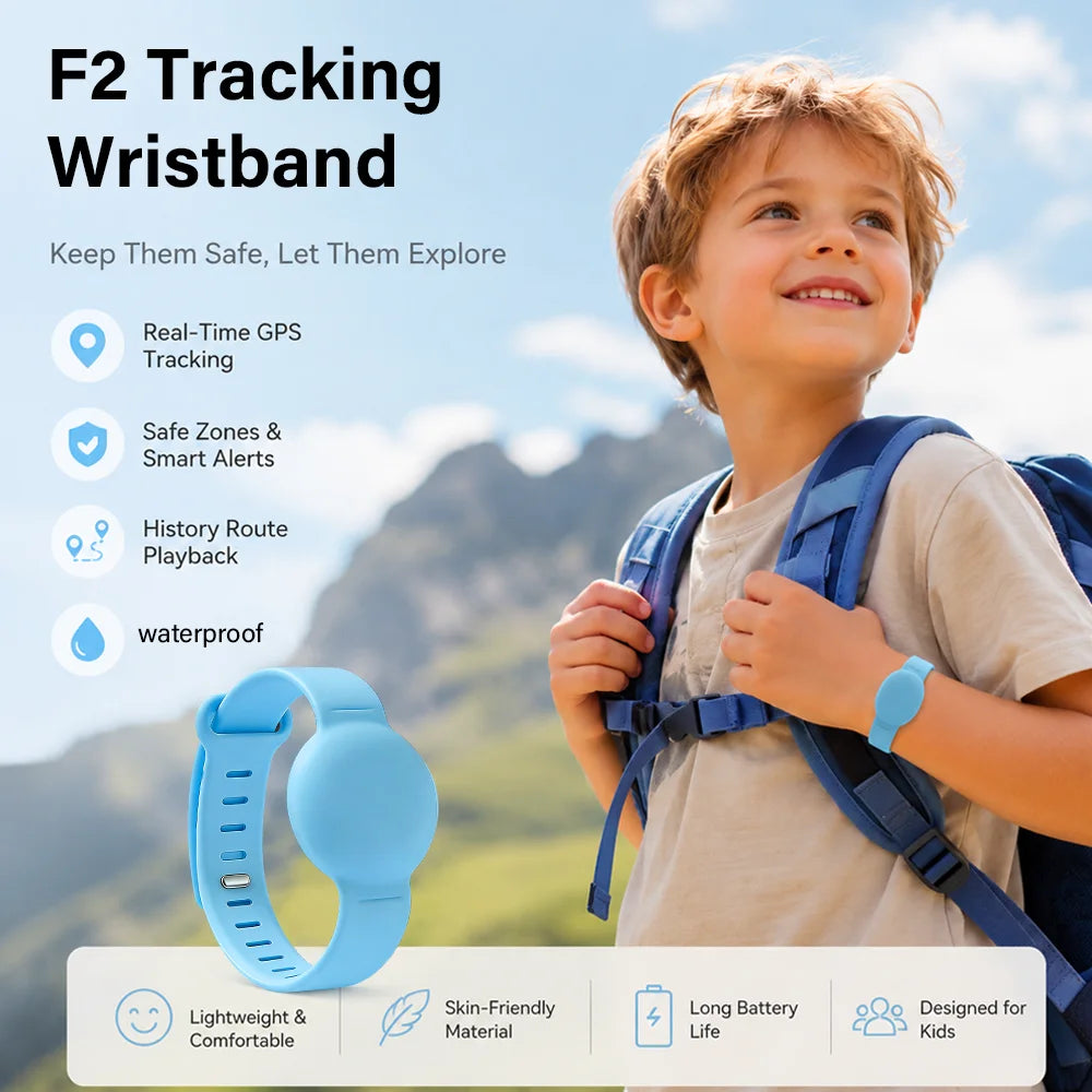 LAXASFIT GPS Tracker 180-Day Standby Global Positioning Location History Find My Device Anti-Lost Alarm for Kids Pets