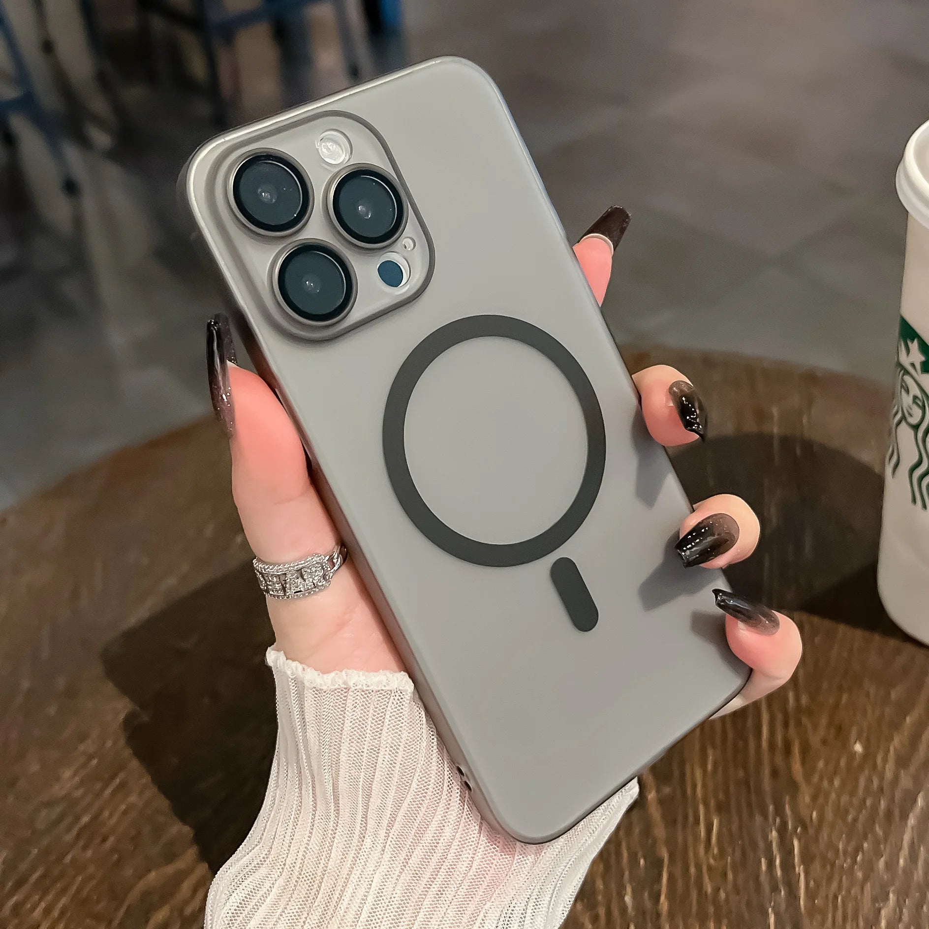 Matte Translucent Skin Touch Ultra Thin Slim PC Case for iPhone 11 12 13 14 15 Pro Max Wireless Charging Magsafe Lens Film Cover