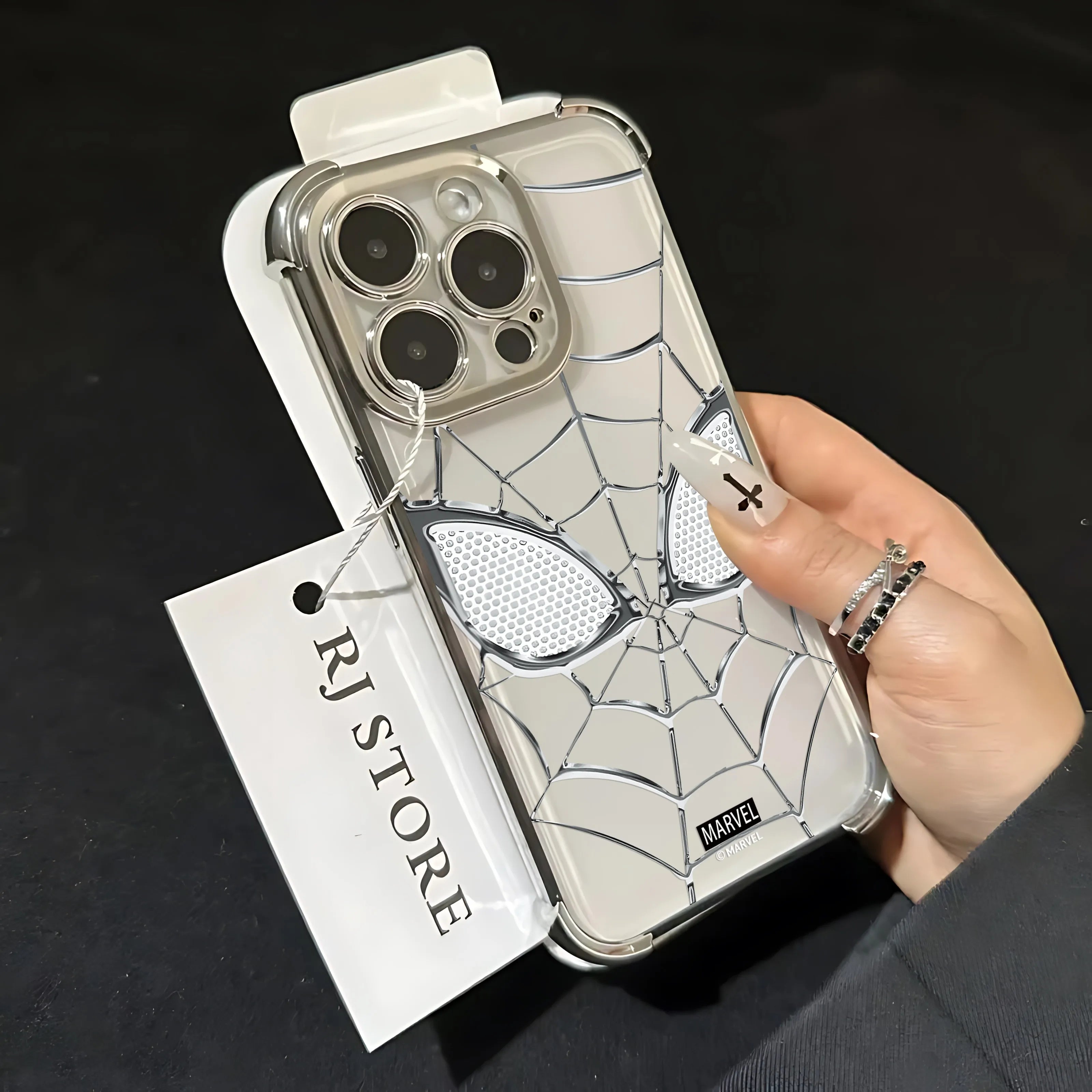 Cool Spider-Mans Plating Phone Case For Samsung S26 S25 S24 S23 S22 S21 S20 FE Note20 Edge Plus Ultra 4G 5G Anti Fall Airbag
