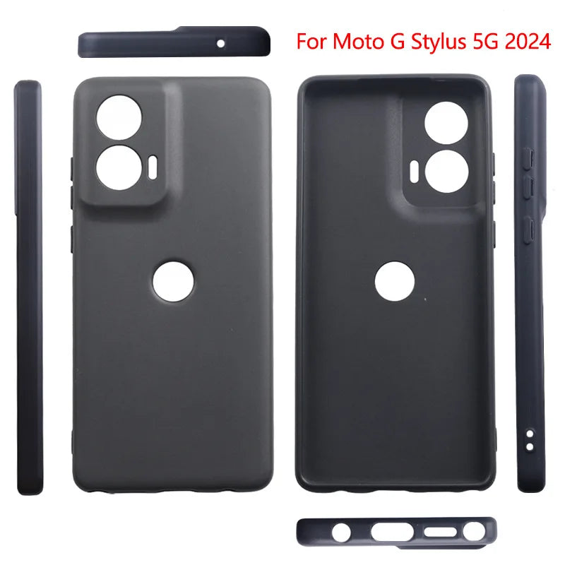 For Motorola Moto G Stylus 5G 2024 Soft TPU Phone Case for MOTO GStylus Frosted Black Cover Silicone Protective Back Coque Shell