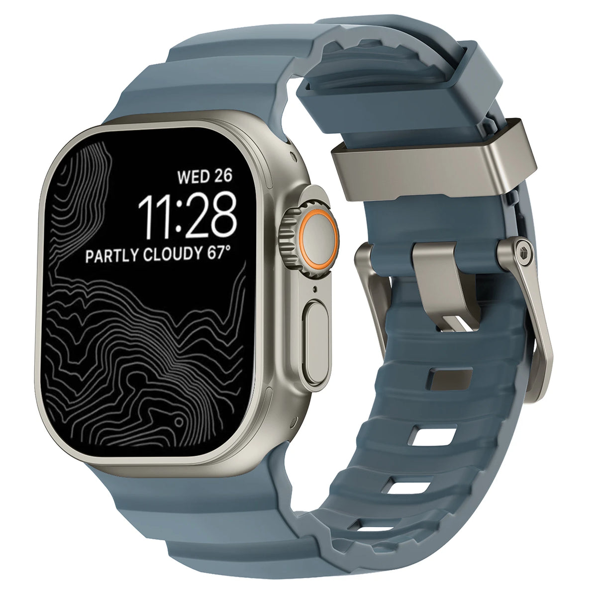 Sport Band For Apple Watch Ultra 2 10 9 8 7 6 SE 5 4 Soft Silicone Titanium Bracelet Strap For iWatch 42mm 44mm 45mm 46mm 49mm