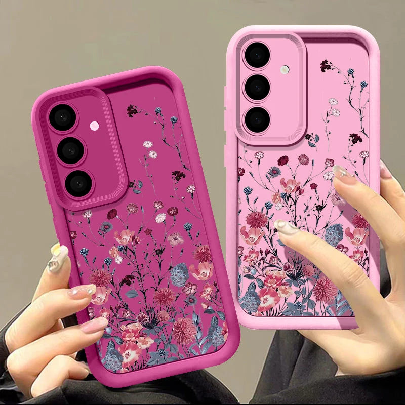 Flower Case For Samsung Galaxy S24 S23 S22 Ultra S21 S20 FE A36 A53 A16 A34 A15 A35 A54 A55 5G A56 S25 S26 A17 A27 A37 A57 Cover