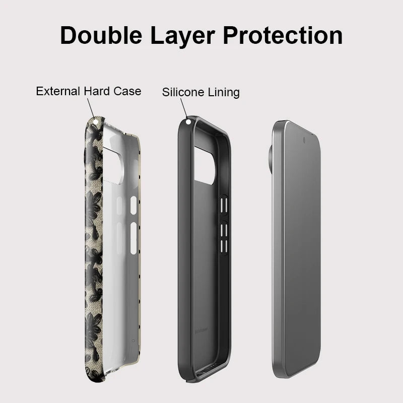 Fcicicase Lace Circular Dots Print Phone Case For Google Pixel 10A 7A 8A 10 9 Pro XL 10 9 8 Pro Anti-Drop Dual Layer Cover