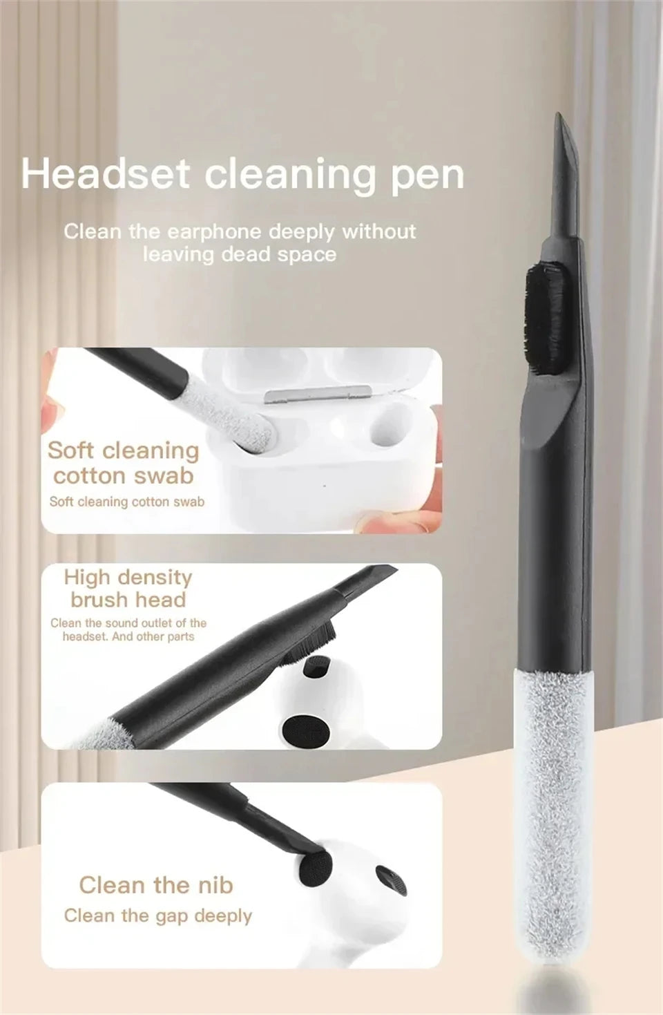 mobile phones cleaning kit are suitable for cleaning dust and stains on screens of mobile phones, cameras, laptops, tablets, etc