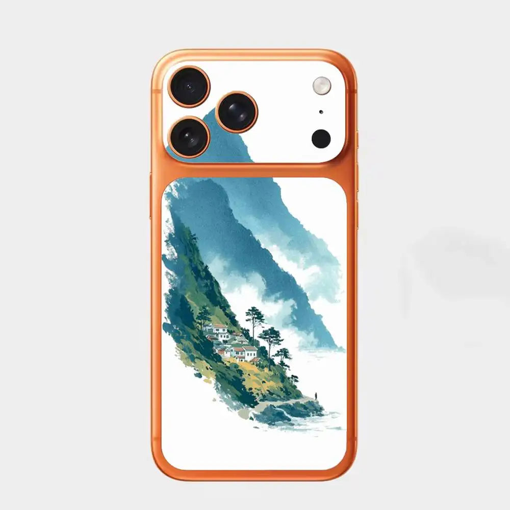By The Mountainside   For iPhone 17pro,17pro max Carmere and Back Cover Decal Wrap Skin Colorful Rear Protective Sticker Film