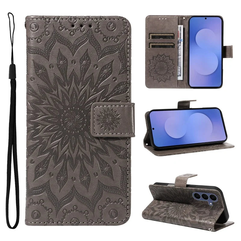 PU Leather Flip Case For Samsung Galaxy S8 S9 Plus S10 S20 FE S21 S22 S23 S24 S26 Ultra S25 Edge Wallet Stand Phone Cover Coque