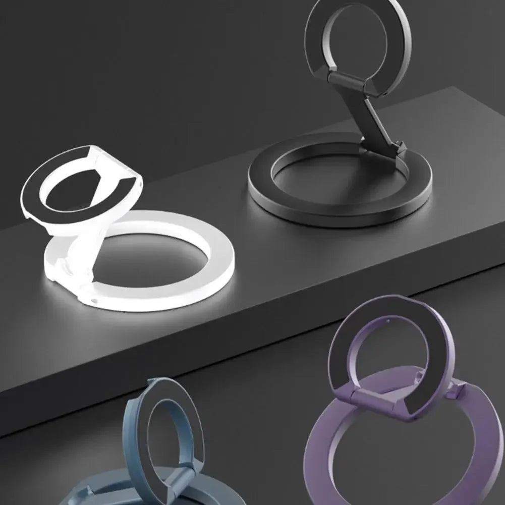 Magnetic Phone Ring Holder Dual-Side Magnet 360° Rotation Ultra-Thin Foldable Portable Desktop Phone Stand for iPhone 17 16 15