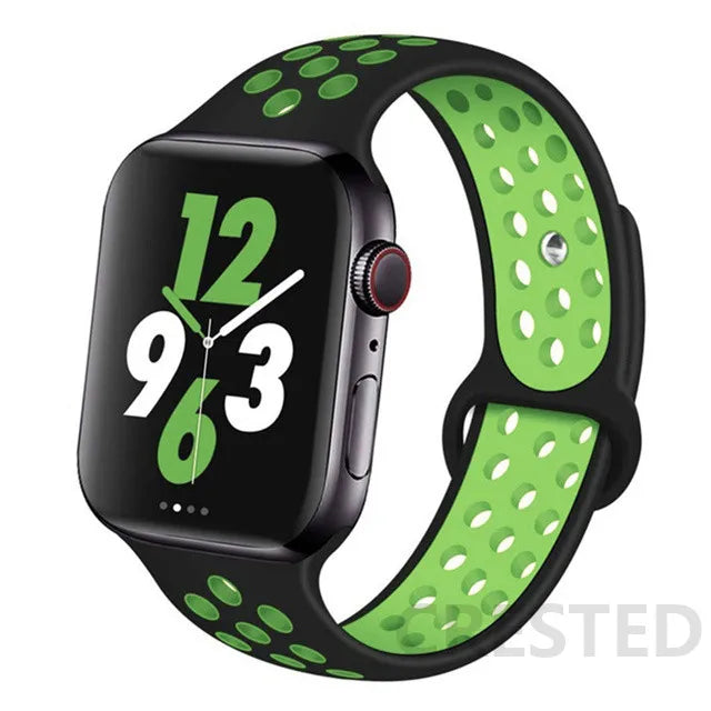 Sport Strap For Apple Watch band 44mm 40mm 49mm 45mm 41mm 42mm Breathable bracelet correa iWatch Series Ultra 4 12 11 10 9 8 SE