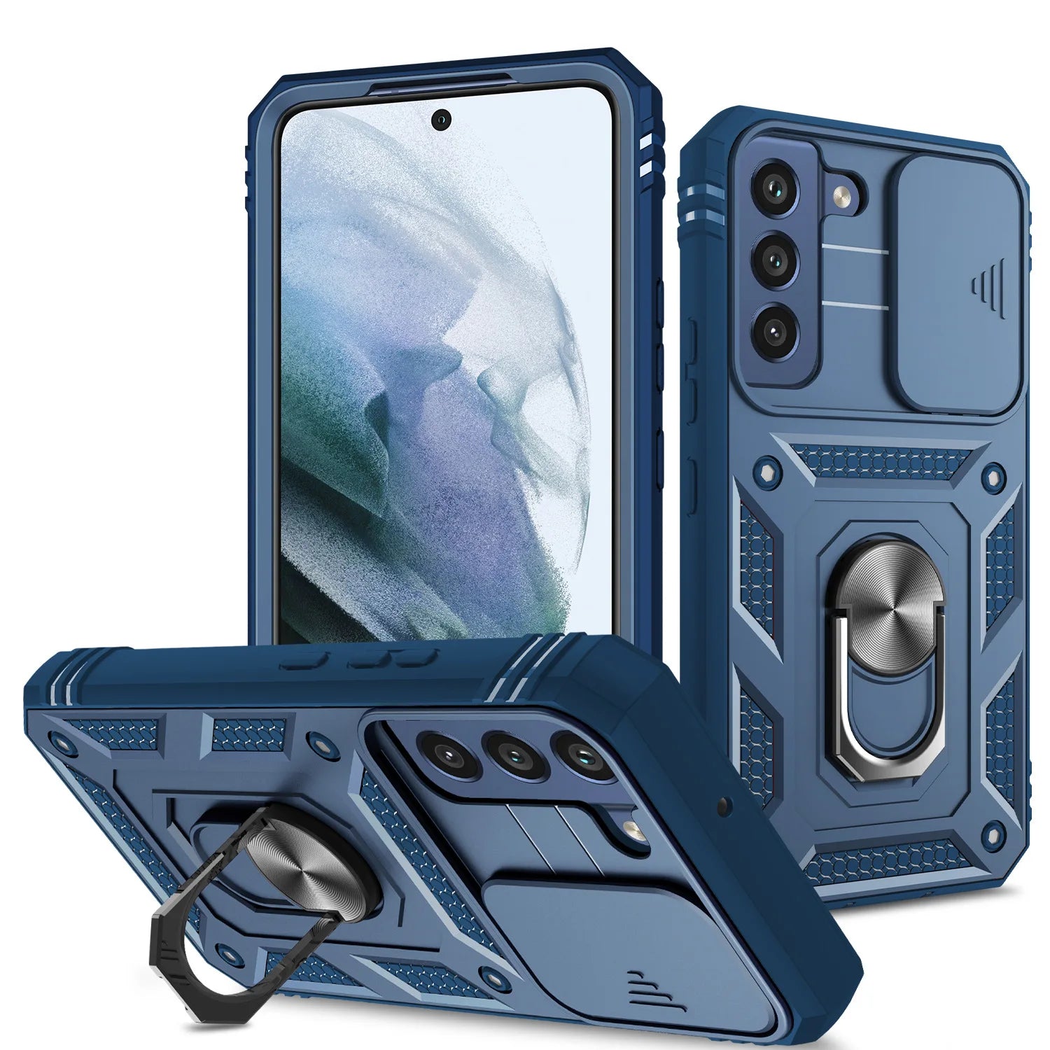 Case For Samsung S22 S21 S20 FE  Ultra Plus A53 A33 A22 A52S A52 A32 5G Heavy Duty with Camera 360 Degree Kickstand Cover