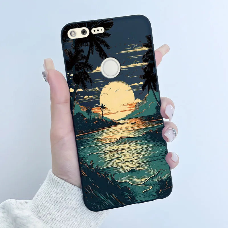 Luxury Cute Love Rabbit Cartoon Funny Case For Google Pixel XL Pixel1 1 XL Black Silicone Soft Phone Case Protective Back Cover