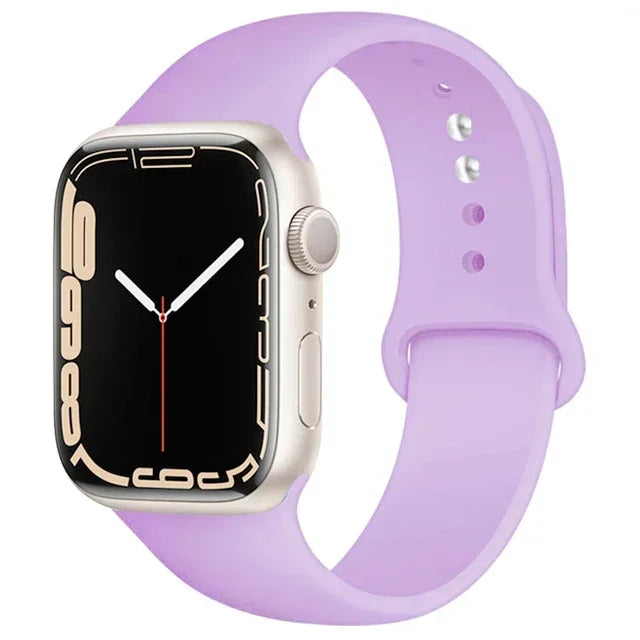 Silicone Sport Strap For Apple Watch Series11 10 9 8 7 6 5 SE Ultra3 Bracelet For Apple Watch 44mm 45mm 49mm 46mm 38/40/41/42 mm