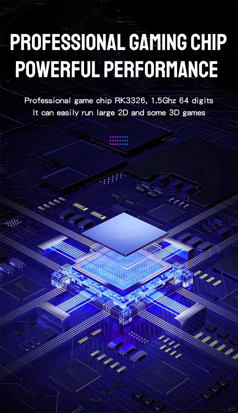 RX6H Retro Handheld Game Console Linux System 3.5 Inch IPS Screen Portable Pocket Video Player 64GB 128GB Games Kid Gift