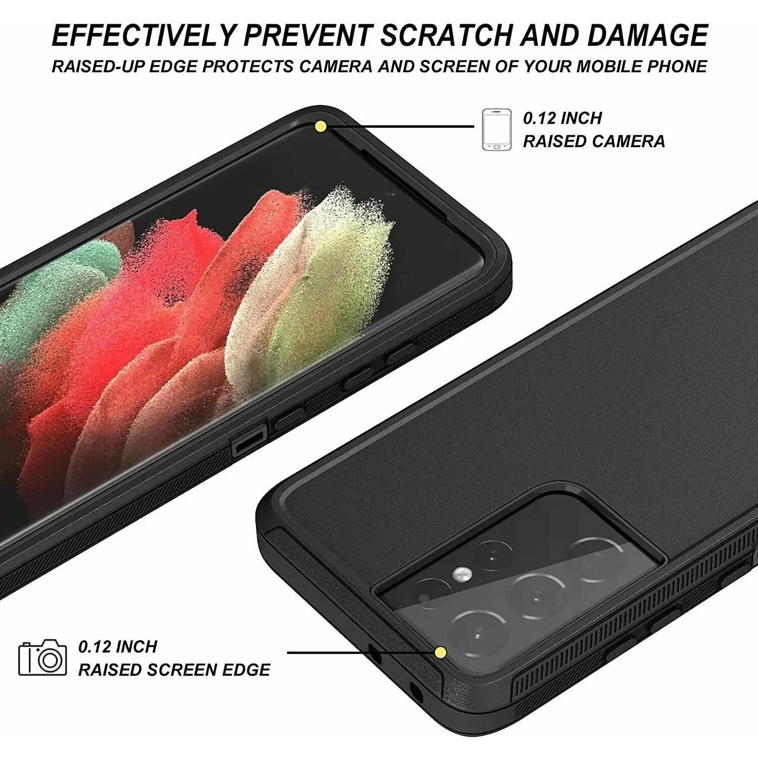 3 IN1 For Samsung Galaxy S23 S22 S21 S20 S24 ULTRA S10 S8 S9 S24Plus Note 20 10 Heavy Duty Shockproof Armor dustproof Phone Case