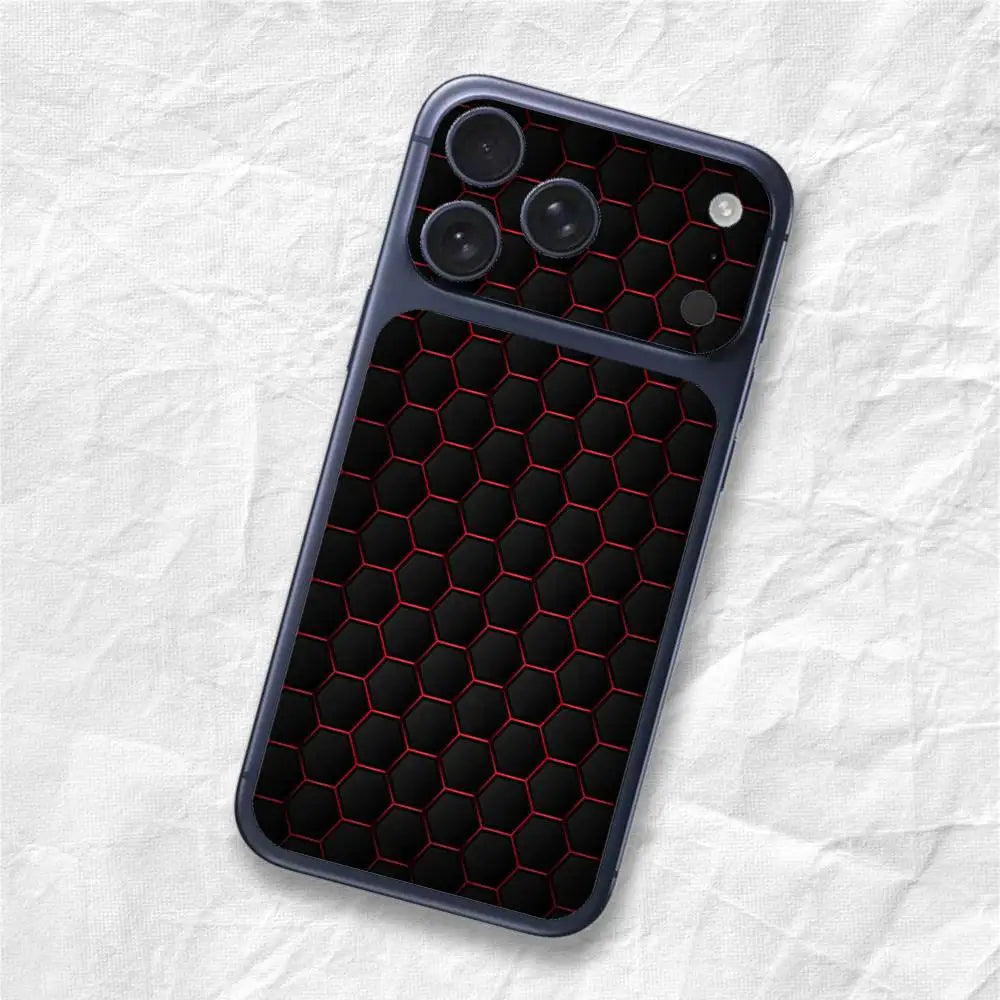 Carbon Pattern Sticker Film Back Skin for iPhone 17 Pro Max