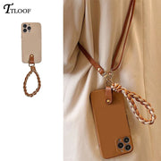 Retro Leather Crossbody Necklace Strap Lanyard Phone Case For Samsung Galaxy S26 S25 S24 S23 S22 S20 S21 FE Ultra Cover