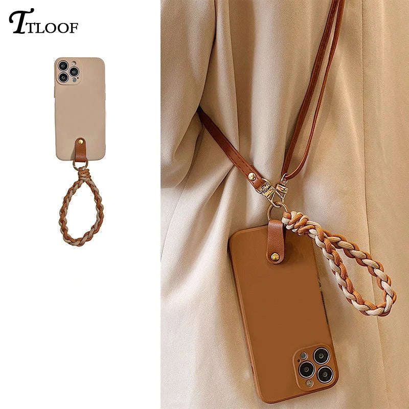 Retro Leather Crossbody Necklace Strap Lanyard Phone Case For Samsung Galaxy S26 S25 S24 S23 S22 S20 S21 FE Ultra Cover