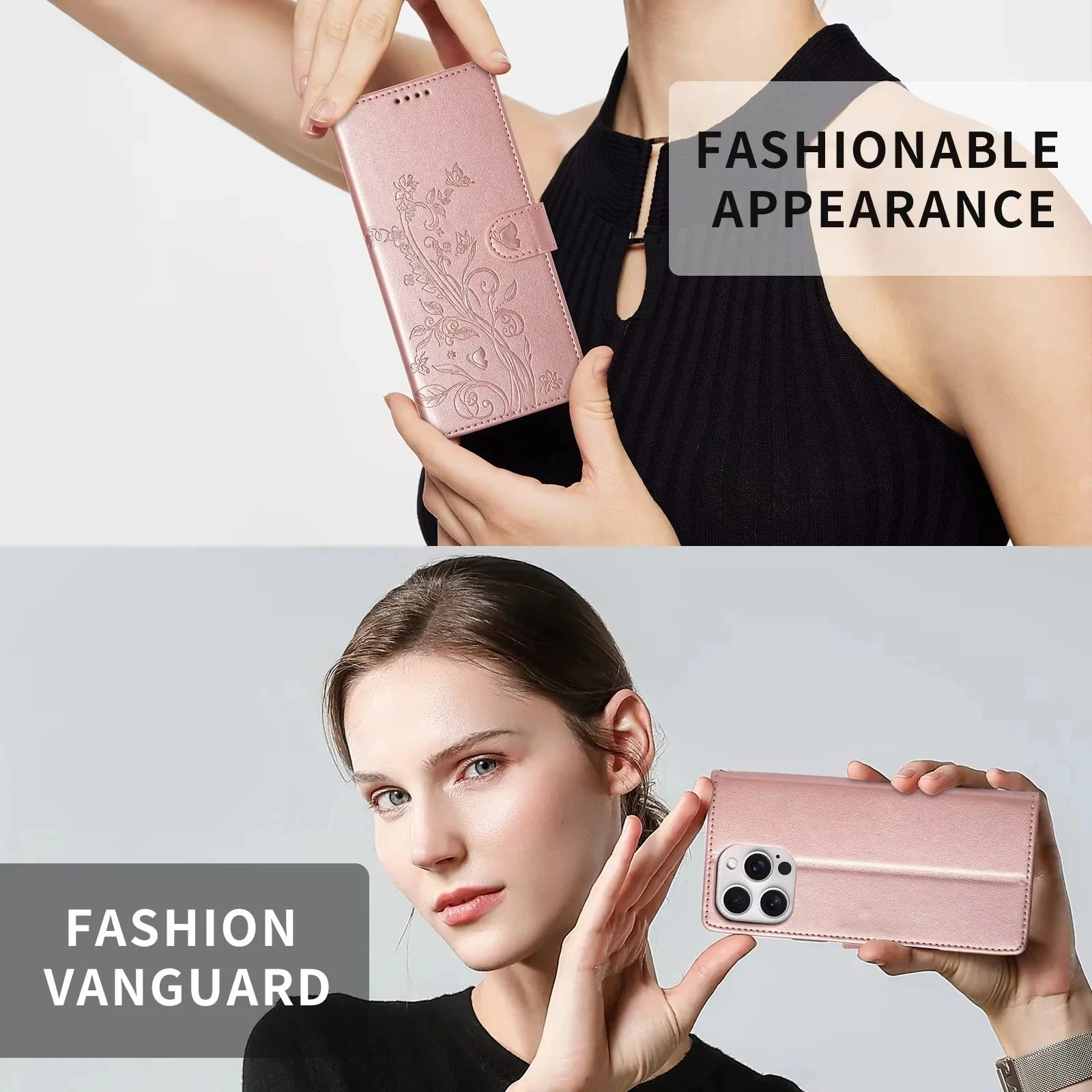 Luxury Flip Leather Case for iPhone 17 Air 16 15 14 13 12 11 Pro Max 16E X XR Plus SE3 Wallet Card Slot Phone Purse Cover Coque