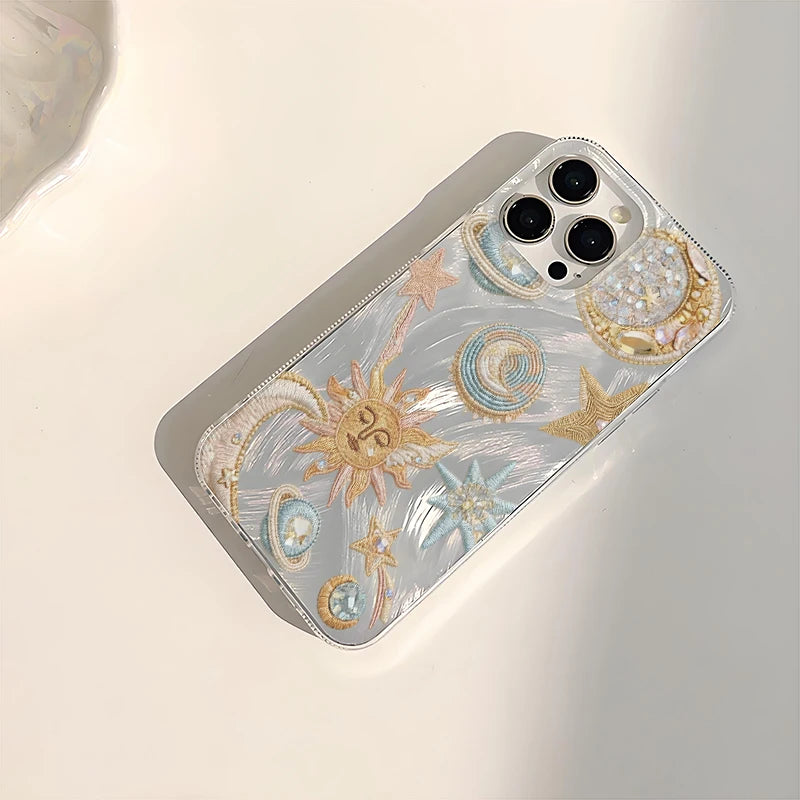 Gold Pink Blue Star Moon Sun Planet Case For Samsung Galaxy S26 S25 Ultra S23 Plus S24 FE S22 S21 S20 FE A56 A55 A54 A35 Cover