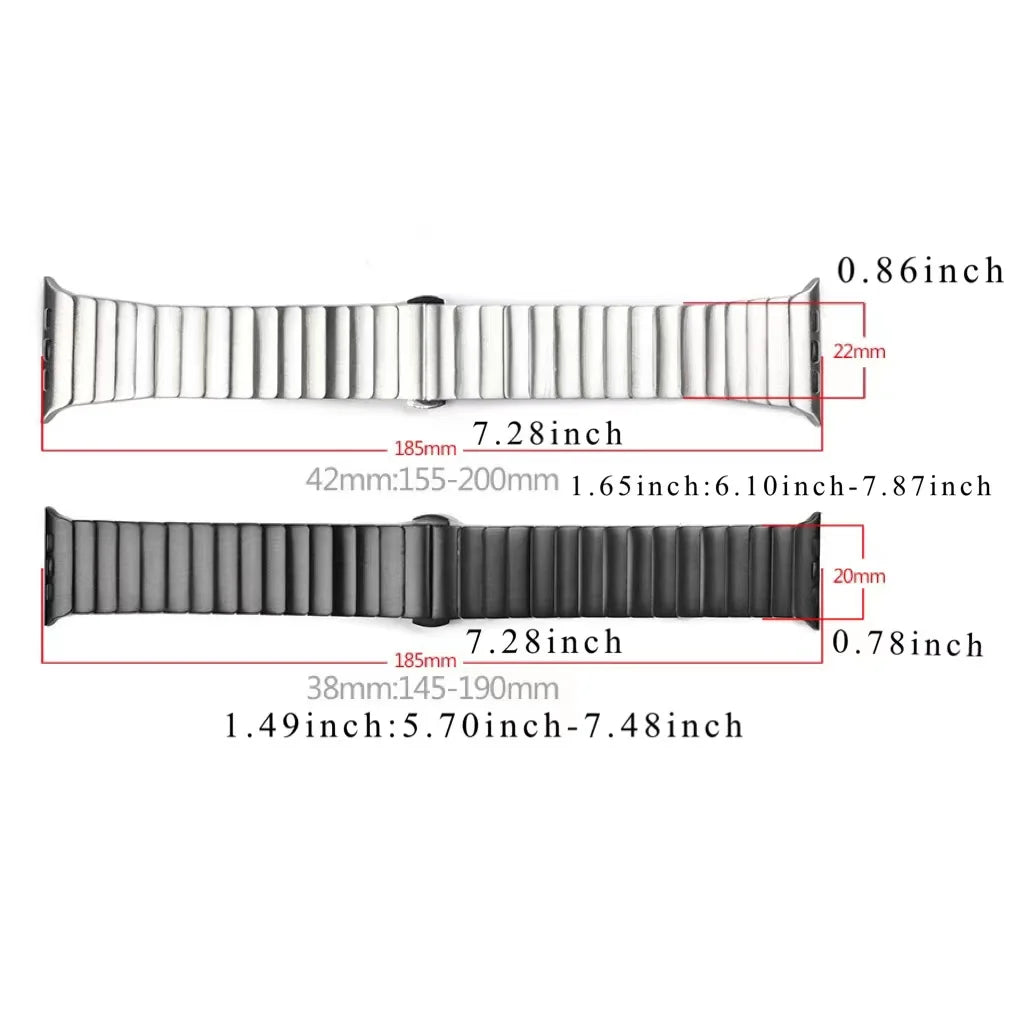 Bracelet Strap For Apple Watch Band 40 46 42 44 45 49mm Stainless Steel Wristband For iWatch Series 12/11/10/9/8/7/6/SE3 Ultra 4
