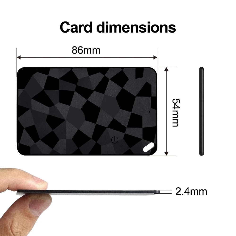 Smart Tag Wallet Tracker Card Dual System Anti-Lost GPS Tracker Item Finder Compatible With Google Find Hub & Apple Find My
