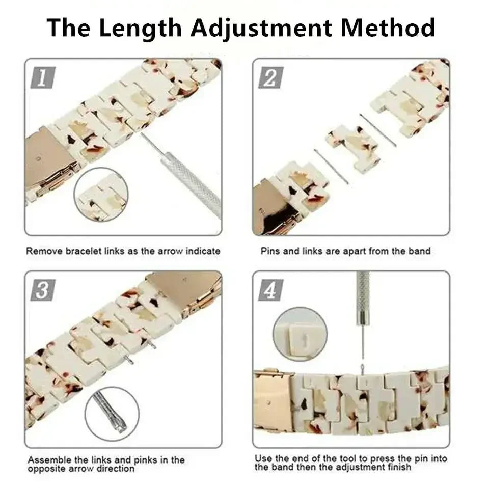 Resin Strap for Apple Watch Band 44mm 40mm 45mm 49mm 38mm 42mm 41mm Fashion Wrist Band for IWatch Series 8 7 6 5 4 3 2 1 Ultra