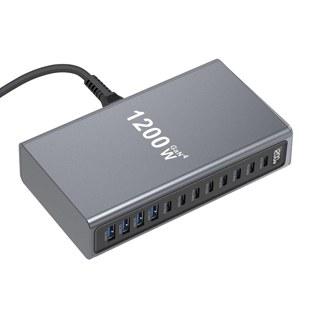 UHOMEBUY 400W USB C Charger 10-Ports GaN Charging Station 140W Max Single Port PD3.1 Fast Charger for MacBook Pro iPhone Samsung