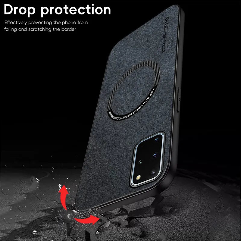 Magnetic Retro Leather Case For Samsung Galaxy S20 Plus Ultra S20Plus S20Ultra Wireless Charging Phone Case Cover