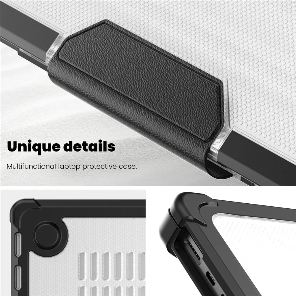 Laptop Case for MacBook Air 15 2025 Cover with Dustproof Plug & Touch Film & Keyboard Cover for MacBook Air Pro M1 M2 M3 M4 Case