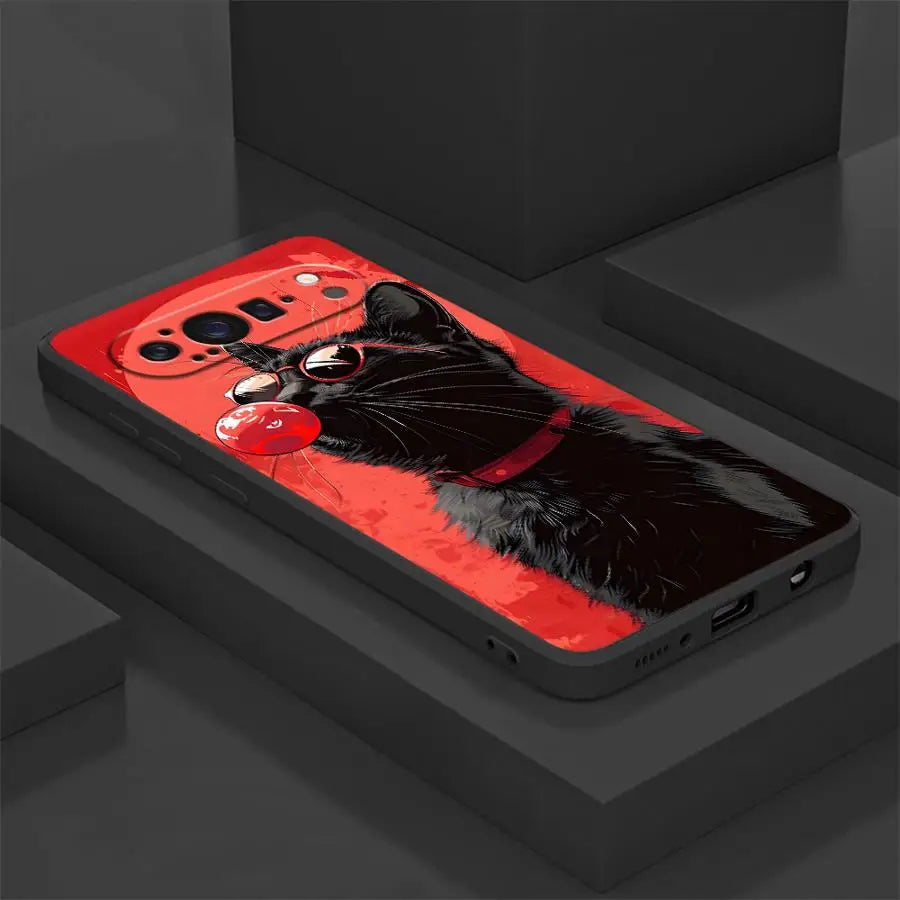 Starry Sky Cat Funda Phone Cover Case for Google Pixel 6a 6 7 8 Pro 10 9 Pro XL 7a 8a 9a