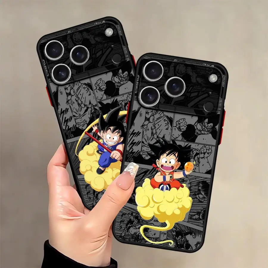 Funda Back Phone Cover Case for iPhone 17 Pro Max 11 X XS XR 16 Plus 14 7 8 SE 15 17P 16P 12 13 Mini Dragons Balls Cute