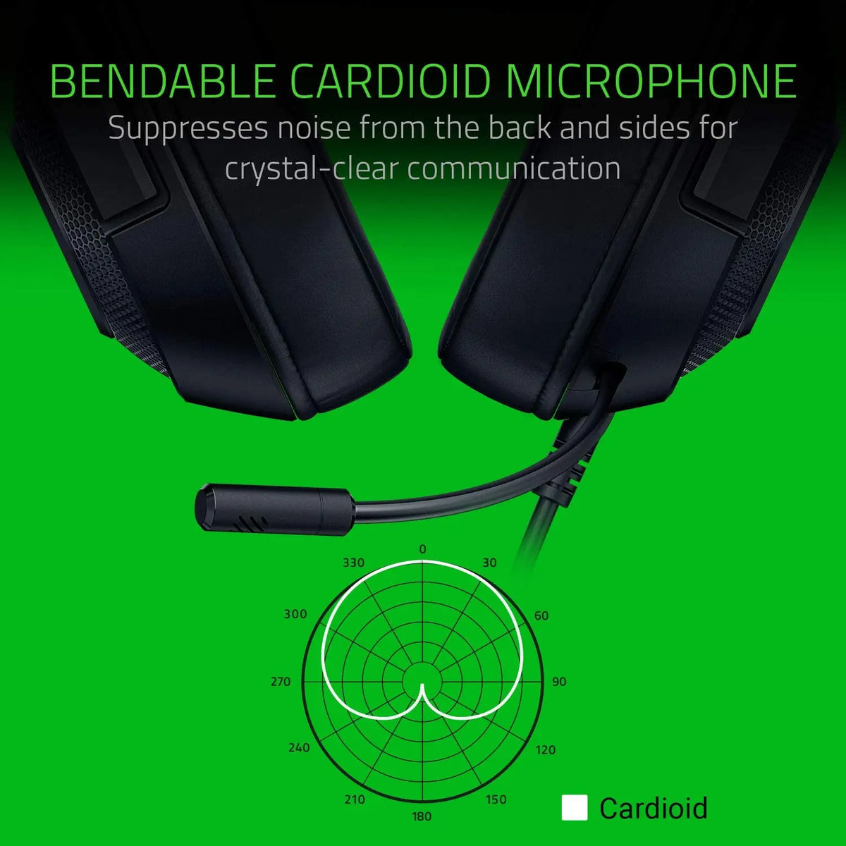 Razer Kraken X Wired Gaming Headset 7.1 Surround Sound Over-Ear Headphones with Bendable Mic 40mm Driver for PC PS4 Xbox