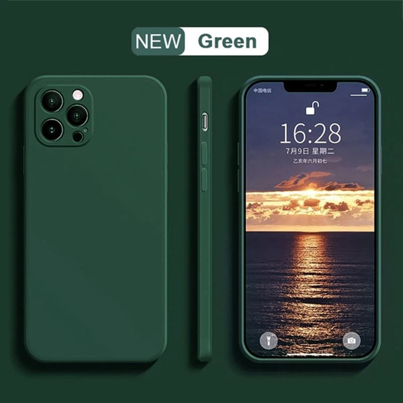 New Yellow iphone Case For Apple iPhone 17 16 15 14 13 12 11 Pro Max 12 13 Mini X XR XS SE 14 15 16 Plus Liquid Silicone Cover