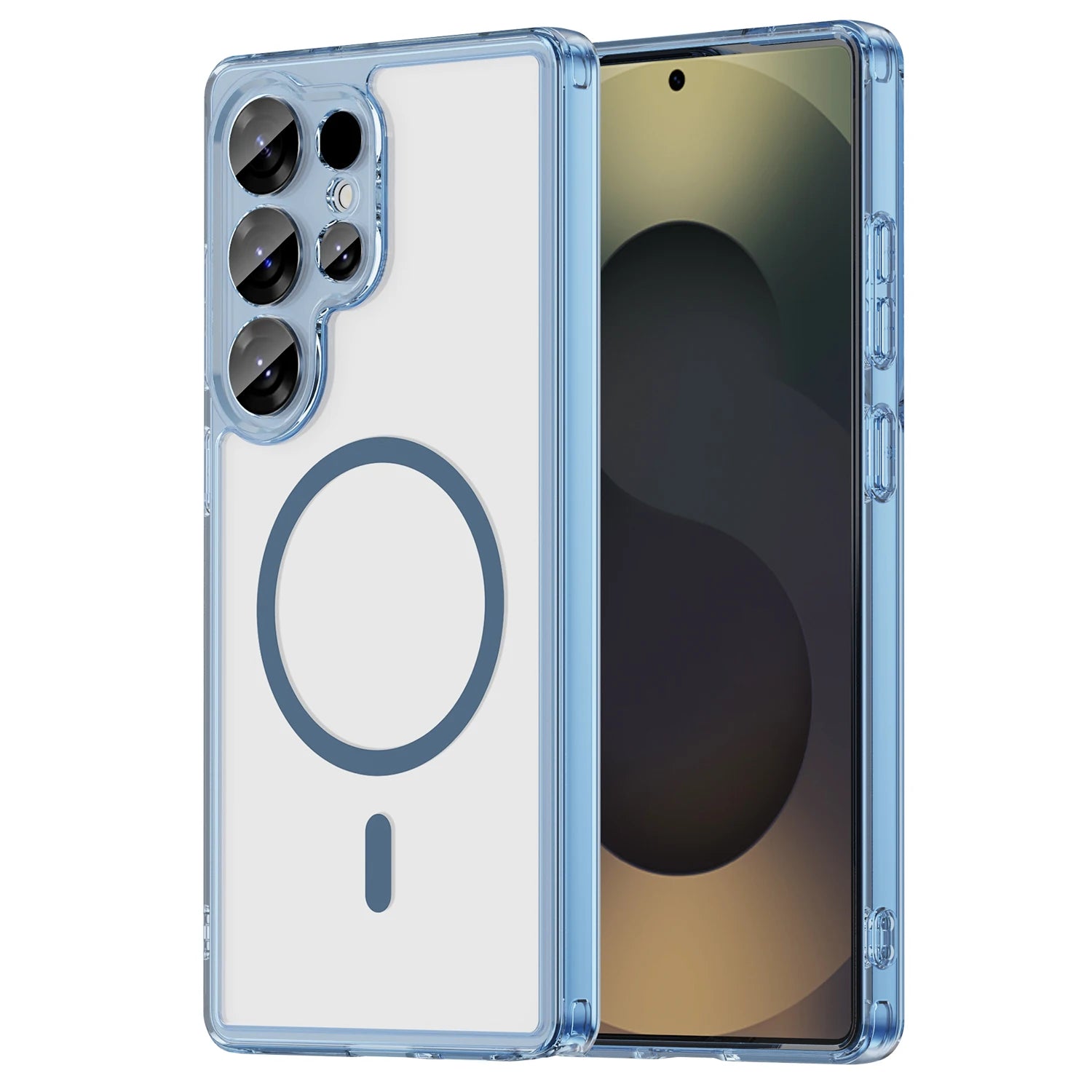 Magnetic Wireless Charging Phone Case For Samsung Galaxy S26 S25 S24 Ultra Plus S26Ultra Shockproof Clear Back Cover Coque