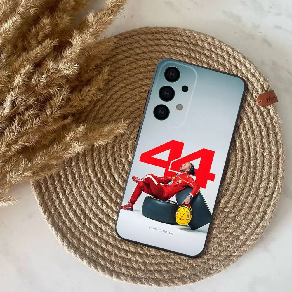 44 L-Lewis H-Hamilton-S Phone Case For Samsung S25,S24,S21,S22,S23,S30,Ultra,S20,Plus,Fe,Lite,Note,10,9,5G Black Cover