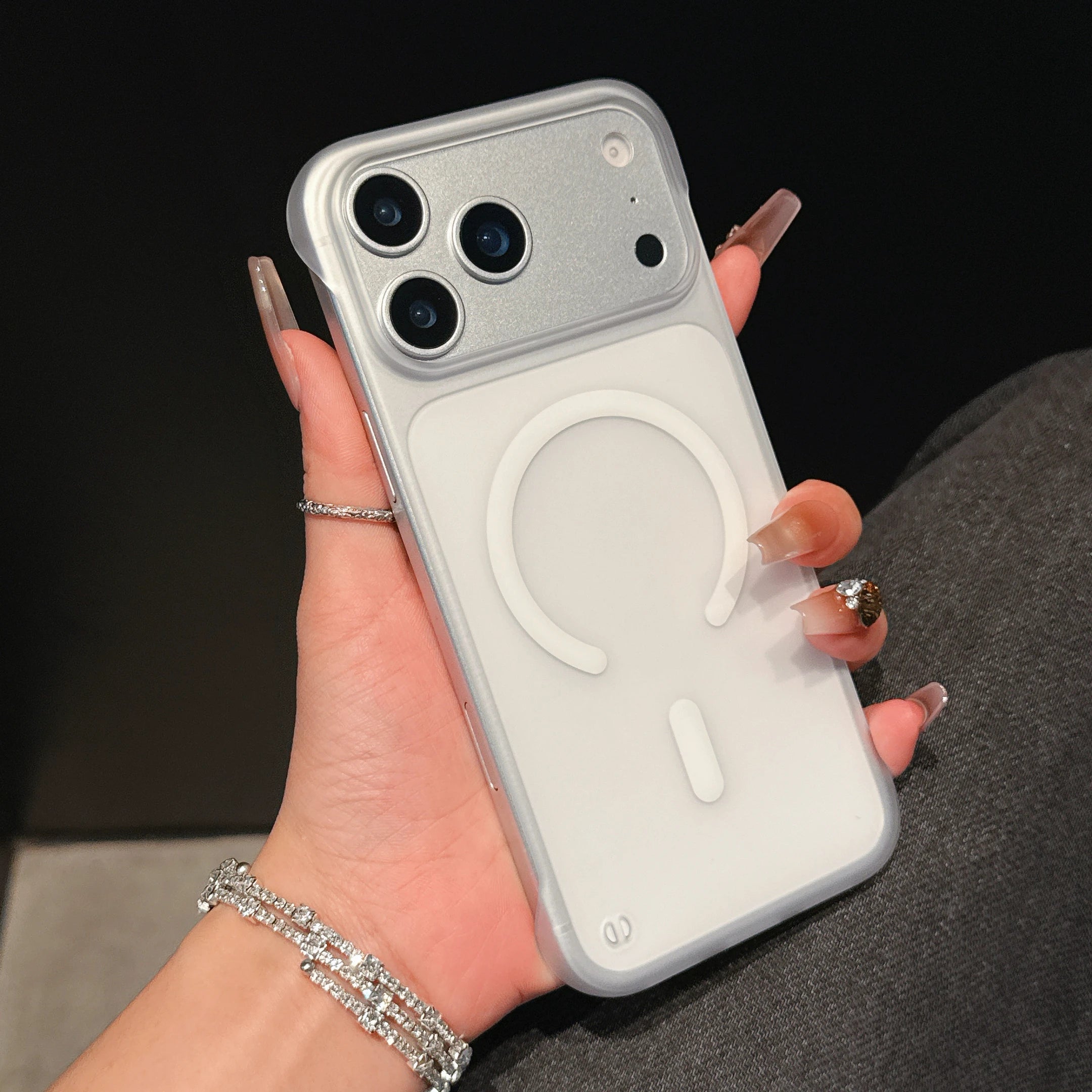 Ultra Thin PC Frameless Phone Case For iPhone 17 Pro Max 14 15 Plus 11 12 13 16 Pro Air For Magsefa Wireless Charger Matte Cover