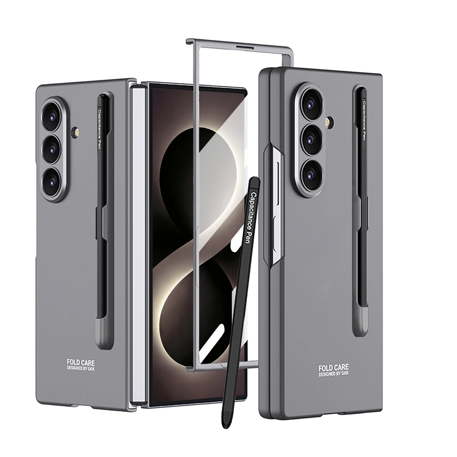 Built-in Screen Protect Slim Case For Samsung Galaxy Z Fold 8Ultra With S Pen Axis Slot Ultra Thin PC Hard Cover Z Fold8Ultra