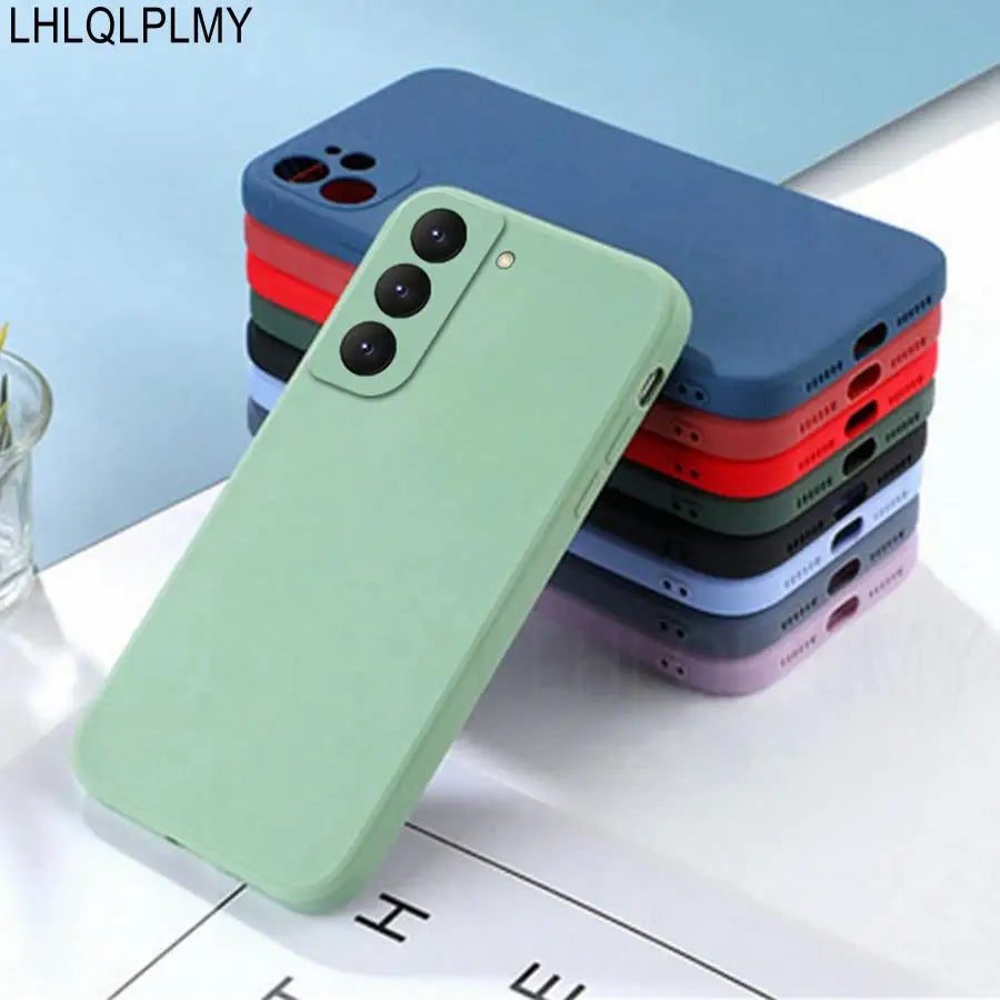 Square Liquid Silicone Soft Case For Samsung Galaxy S22 S21 S20 FE 5G S10 Plus Note 20 Ultra 10 Lite A22 A32 A52 A72 Full Cover